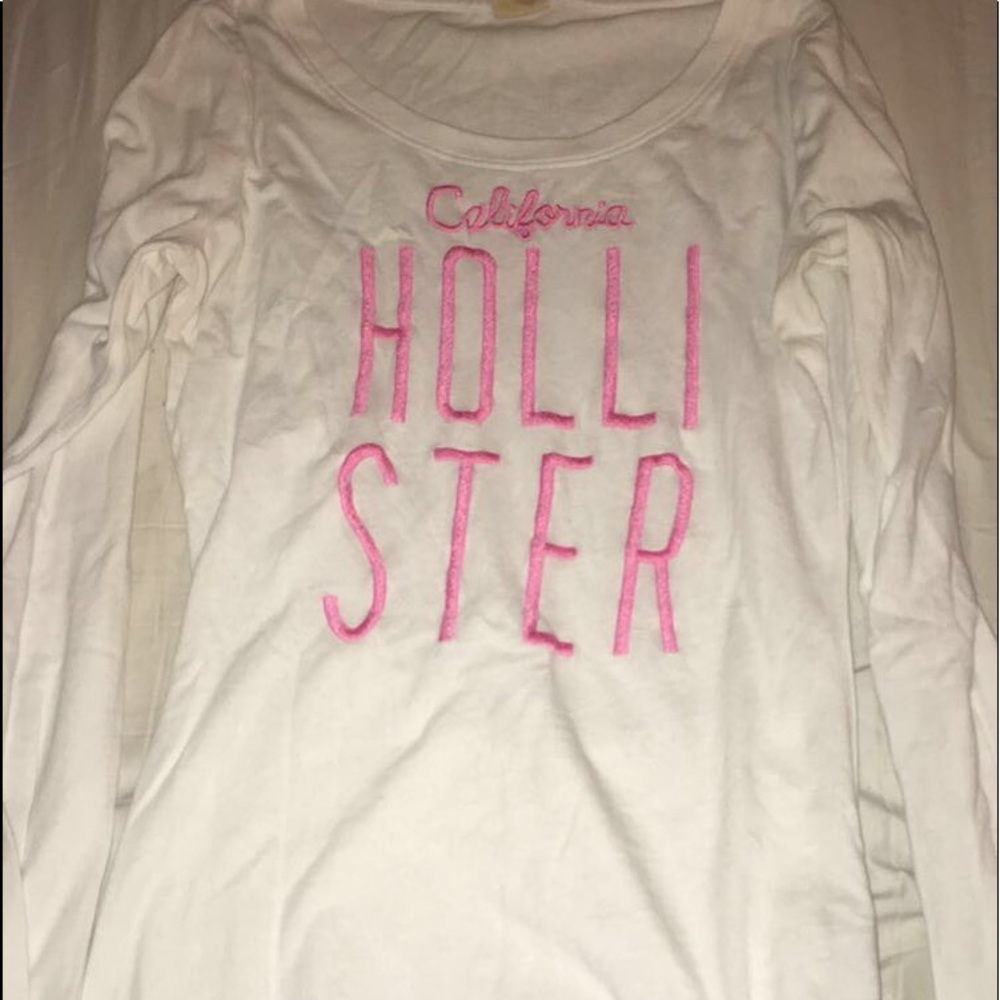 white long sleeve holister shirt